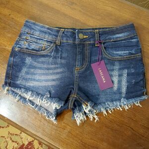 NWT Lascana Distressed Short Shorts Patriotic Women's Size 2